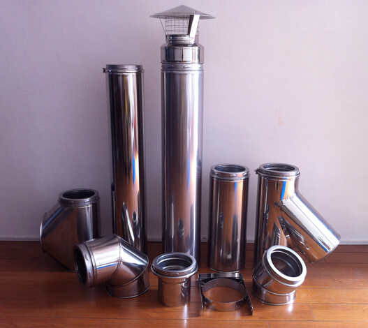 Stainless double wall twist lock chimney system